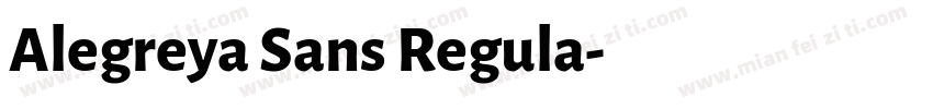 Alegreya Sans Regula字体转换
